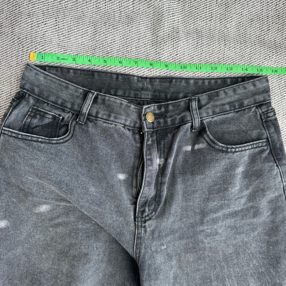 Distressed Black Denim Painters Jeans - Picture 12 of 14